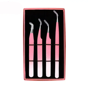 Pinzas Profesionales de Acero Inoxidable para Pestañas, Estilo Moderno, Extensión de Pestañas Postizas, Alta Calidad, Colores Pw-ombre, Belleza para Cabello Fino - Product Image 3