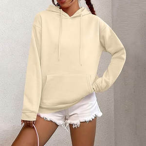 Sweat-shirt à capuche décontracté sur mesure pour femme grande taille - 100 % coton, coupe ample, vêtements d'extérieur d'hiver - Product Image 3