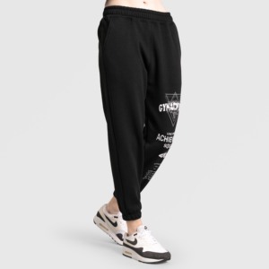 Pantalones Deportivos Negros Transpirables Achievers, Cintura Media, Estilo Harem, Casual - Product Image 3