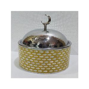 Casserole en bois et nacre avec couvercle en verre pour servir des aliments à des prix abordables - Product Image 2