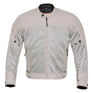 Veste de motard grise Air Mesh pour homme avec protection blindée CE Léger Dual Sport Motorbike Gear Respirant Feature - Product Image 1