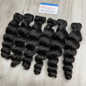 เครื่องยืดผมลอนคลื่นลึกแบบหลวมผม Remy แบบคู่ผมมนุษย์บริสุทธิ์ชาวเวียดนามมีทุกสีที่เหมาะสมฤดูร้อน - Product Image 2