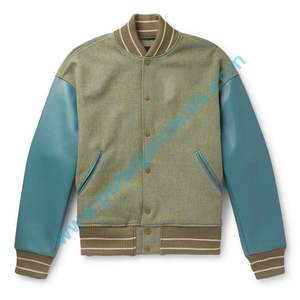 Veste universitaire unie personnalisable OEM en gros, très vendue Veste de baseball unisexe en laine de qualité supérieure pour les équipes, les écoles et les marques - Product Image 5