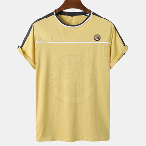 Venta directa de fábrica de alta calidad de los hombres casuales de manga corta Camiseta 100% algodón al por mayor - Product Image 1