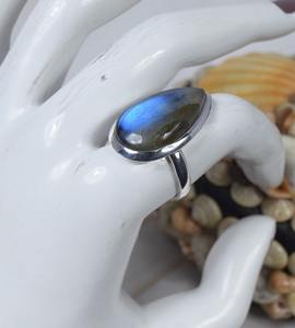 Natural Labradorite 925 Sterling Silver Gemstone Ring <b>Handmade</b> <b>Jewelry</b> February Birthstone Pear Shape Gift for Birthday - Product Image 2