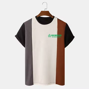 T-shirt pour homme de haute qualité, coupe classique, respirant, anti-rides, séchage rapide, écologique, en polyester/coton, design vierge personnalisable avec logo - Product Image 2