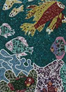 Robe de soirée club à imprimé abstrait vibrant, col rond, fines bretelles, silhouette en A, déclaration artistique audacieuse, glamour - Product Image 6