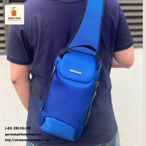กระเป๋ากันน้ำสีฟ้าเทาโพลีเอสเตอร์กระเป๋าคาดเอวมีขนาด33X18X8ซม. ผลิตในเวียดนาม - Product Image 1