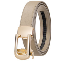 Doppelringe Goldschnalle Damen Automatikgürtel für Herren Ratschengürtel Echtleder Gürtel Fabrik Taillenband Individuelles LOGO