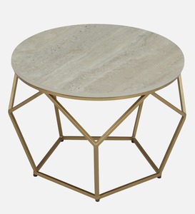 Mesa central de acento de metal de alta calidad con mesas de consola de diseño de mármol blanco para sala de estar y muebles para el hogar - Product Image 2