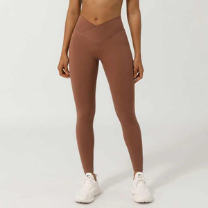 Compresión Fit Ladies Gym Wear Medias de cintura alta Leggings de Yoga de longitud completa para entrenamiento Ejercicio y Fitness - Product Image 2
