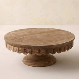 Handmade <b>wooden</b> <b>cake</b> <b>stand</b> with an antique look perfect for rustic wedding decor and <b>cake</b> table centrepiece - Product Image 5