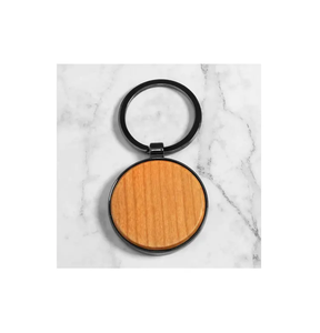 พวงกุญแจไม้คุณภาพสูงห่วงโซ่กุญแจภายในพวงกุญแจรถสำหรับชิ้นส่วนทรงกลมดีไซน์และที่ยึดตะขอโลหะ - Product Image 1