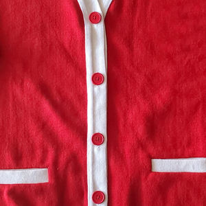 Custom Clothing Manufacturers <b>Men</b> Classic Long Sleeve Uniform Color Block Knit Sweater Button V Neck Unisex <b>Cardigan</b> Sweater - Product Image 6