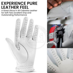 Guantes de Golf de Cuero de Alta Calidad con Protección UV, Ligeros, Hechos en Pakistán, con Impresión Personalizada, Diseño Unisex para Uso Deportivo - Product Image 3