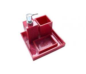 Ensemble de salle de bain en résine acrylique écologique élégant, fait à la main, peint à la main, durable, élégant, décor vibrant pour la maison, unique - Product Image 4