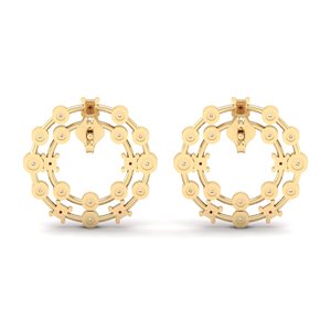 Pendientes de Aro de Oro de 14K y 18K de Alta Calidad REYES con Diamantes, Corte Princesa, Piedras Preciosas de Rubí de 0.3 Quilates, Joyería Fina para Mujer - Product Image 4