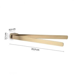 Panarea 35cm raso oro ottone porta asciugamani incernierati mobili da bagno color oro opaco confezione da 1 - Product Image 2