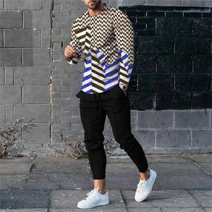 ชุดวอร์มมีฮู้ดและกางเกงวอร์มพิมพ์ลายพัฟสำหรับผู้ชายชุดเสื้อฮู้ดและกางเกงจ๊อกกิ้งสำหรับทุกเพศ - Product Image 4