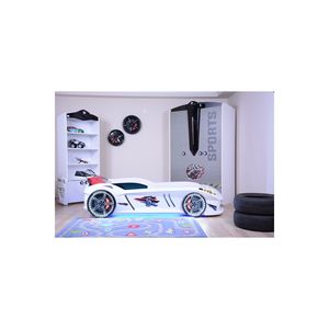 Lit de voiture en plastique ABS écologique pour enfants Speedy Boy pour garçon avec lumière LED et télécommande, fabricant turc de phares - Product Image 2