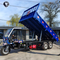 Tricycle électrique mini à 5 roues avec benne basculante hydraulique et double essieu arrière pour le transport agricole