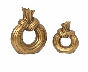 Juego de Jarrones de Cerámica Dorados Modernos con Diseño de Nudo Abstracto, Maceta Circular Nórdica, Decoración de Lujo para el Hogar, Sala de Estar - Product Image 1