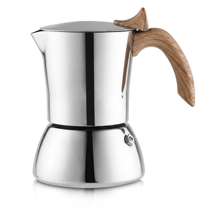 หม้อโมก้าพอทสแตนเลส 304 คุณภาพสูง 4 ถ้วย ใช้กับเตาแม่เหล็กไฟฟ้าได้ เครื่องชงกาแฟเอสเพรสโซแบบอิตาเลียน รับทำโลโก้เป็นของขวัญ - Product Image 2