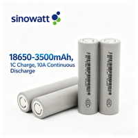 Batterie 18650 Li-ion de qualité supérieure, 3,6 V, 3500 mAh, décharge 10 A, charge 1C, pour solutions OEM personnalisées