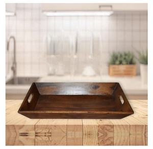 Plateau de service en bois d'acacia, écologique, durable, de qualité commerciale, très vendu, pour hôtel, restaurant, Noël - Product Image 5