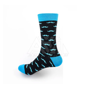 Chaussettes décontractées respirantes de haute qualité, couleur personnalisée, mélange de laine et de coton, chaussettes pour hommes avec logo personnalisé - Product Image 6