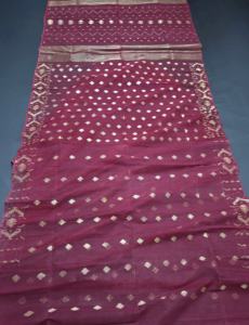 Calidad exclusiva de exportación Deshi Dhakai Jamdani Sharee para mujeres JAMDANI FABRIC Red Blue Maroon Golden Sky Blue de Bangladesh - Product Image 4