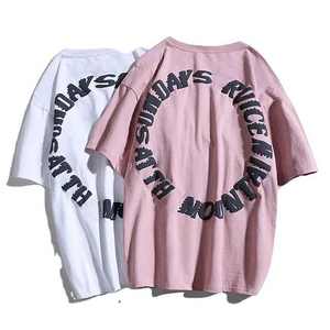 เสื้อยืดพิมพ์ลายหน้าจอกราฟิกสำหรับผู้ชายเสื้อยืด DTG 100% ผ้าฝ้ายถักเฮฟวีเวตสำหรับเสื้อยืดพิมพ์ลายพัฟ - Product Image 4