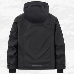 Men's High Quality Tech Wear Style Long Jacket Fashionable Hooded Waterproof Cyberpunk Tactical Canvas Thin Durability - Product Image 3