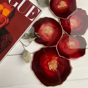 Handcrafted resin coasters suitable for creative offices <b>kids</b> rooms or homes with eclectic design preferences - Product Image 1