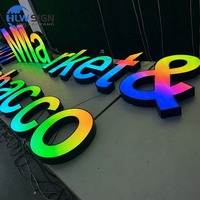 Letrero Luminoso LED RGB para Tienda con Certificación CE y RoHS, Letras LED de Canal con Cambio de Color