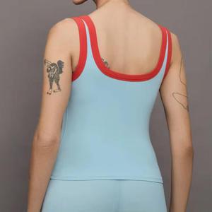 Ropa de uso diario, camisetas sin mangas para mujer, verano, ecológico, cómodo, económico, transpirable, tejido, logotipo personalizado - Product Image 2