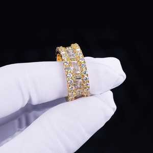 Exclusivo oro blanco de 14kt diseñador personalizado Leb Grown corte redondo VVS Clarity Diamond Iced Out Hip Hop anillo para hombres - Product Image 3