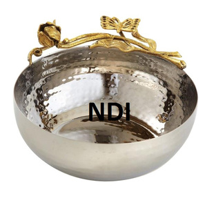 Tazón de Metal profundo para almacenamiento de frutas y verduras decorativas de mesa, artículos de catering para el hogar, tazón de servidor de frutas decorativo - Product Image 1