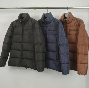 Chaquetas Acolchadas con Capucha y Cuello Alto de Lona Impermeable de Secado Rápido para Hombre, Servicio OEM - Product Image 1