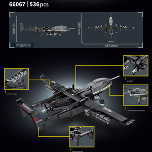 Forze armate camion militari Juguetes forze armate guerrieri aerei droni veicoli aerei da combattimento senza pilota blocchi di costruzione di veicoli aerei - Product Image 3
