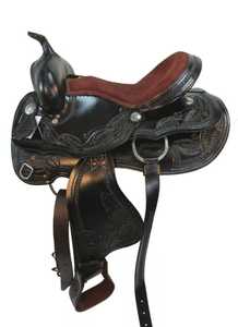 Prix de gros disponible des dernières selles de course de baril occidentales pour chevaux en cuir selle de cheval d'équitation occidentale - Product Image 4