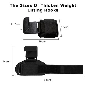 Crochets d'haltérophilie d'usine meilleurs crochets de sangle d'haltérophilie pour l'entraînement de gymnastique crochets d'haltérophilie de vente superbe en gros - Product Image 6