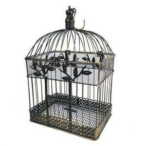 Cage à oiseaux en métal de luxe Cage à oiseaux suspendue en fer antique Cage à oiseaux élégante et durable pour jardin intérieur extérieur et balcon - Product Image 3