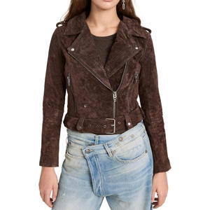 Ropa de invierno con soporte para mujer Premium, chaqueta de cuero genuino, forro de lana, diseño de cremallera, transpirable, técnicas de punto de moda - Product Image 3