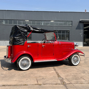 Voiture de tourisme électrique classique vintage rouge de haute qualité 4 roues 4-6 personnes Bus de voyage scénique antique à vendre - Product Image 3