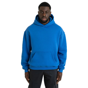 Sweat à capuche 100% coton pour hommes de haute qualité saison d'hiver matériau polaire avec logo avant à capuche technique brodé - Product Image 1