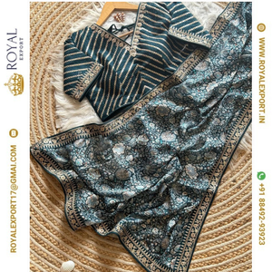 เสื้อเบลาส์ผ้าไหม banglori บางพิมพ์ลายดิจิทัลผ้าซาติน - Product Image 4