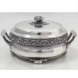 เครื่องอุ่นอาหารแบบยั่งยืนดีไซน์เนอร์หม้อปรุงอาหารโลหะแบบนูน - Product Image 2