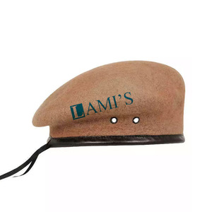 Custom Color Men Ceremonial Knit Wholesale <b>Beret</b> Ceremonial <b>Beret</b> Hat 100% Wool <b>Beret</b> Cap - Product Image 2