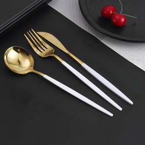 High Grade Flatware 3Pcs Spoon Fork <b>Knife</b> Cutlery Set Stainless Steel Mirrored Cutlery Utensil Service Set for Kitchenware - Product Image 3